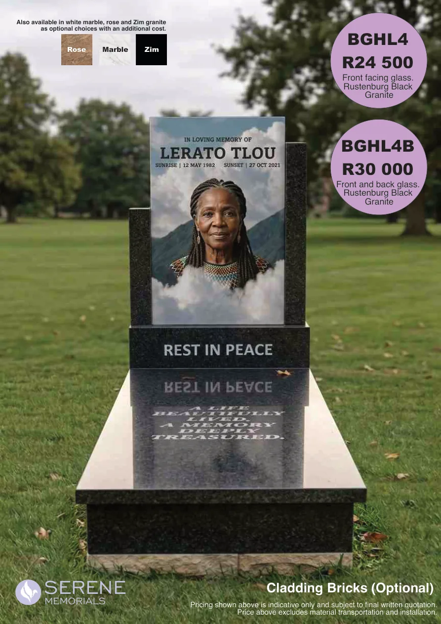 Glass Tombstone Design 4
