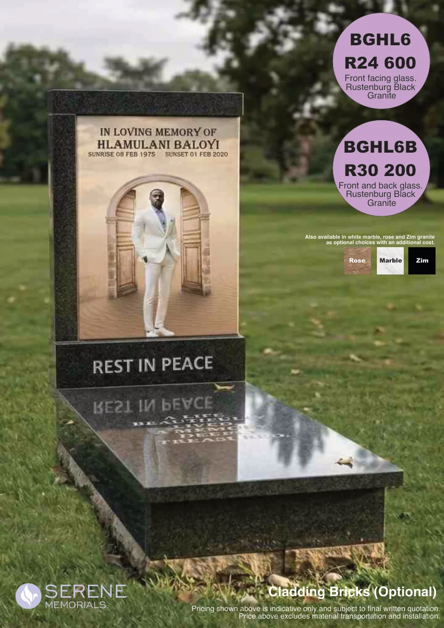 Glass Tombstone Design 6