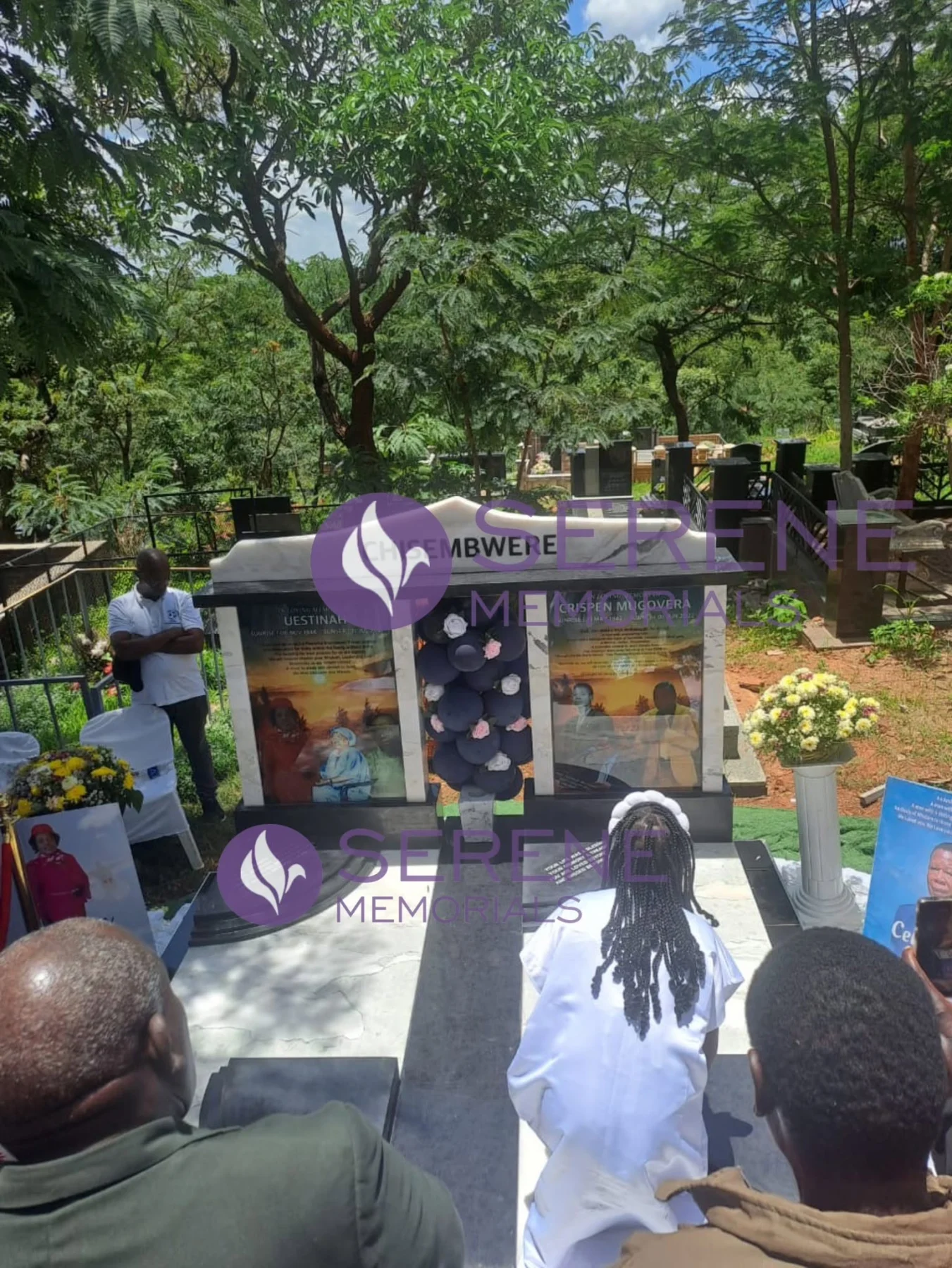 Completed tombstone memorial by Serene Memorials, serving South Africa and the SADC region