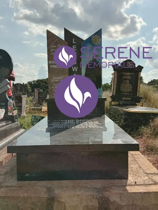 Completed tombstone memorial by Serene Memorials, serving South Africa and the SADC region